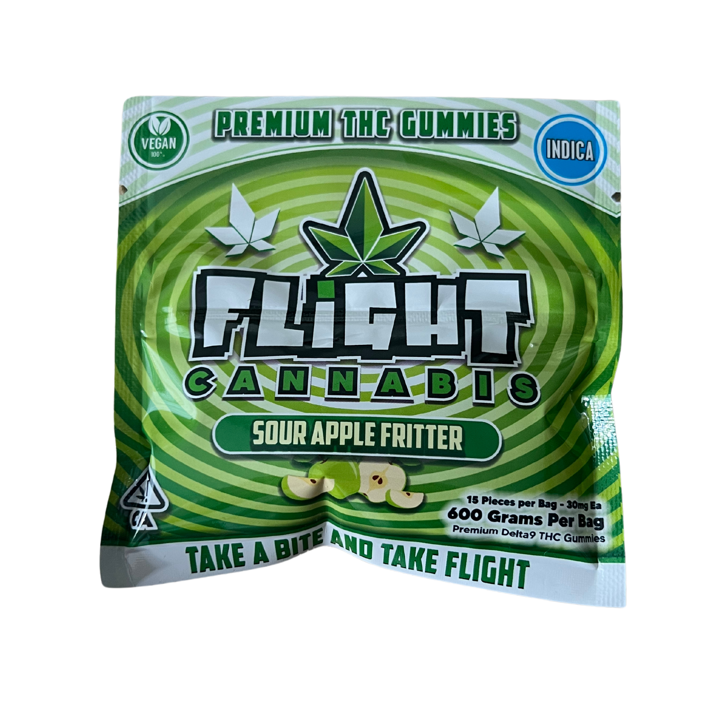 600MG Flight Gummies - Sour Apple Fritter (Indica)