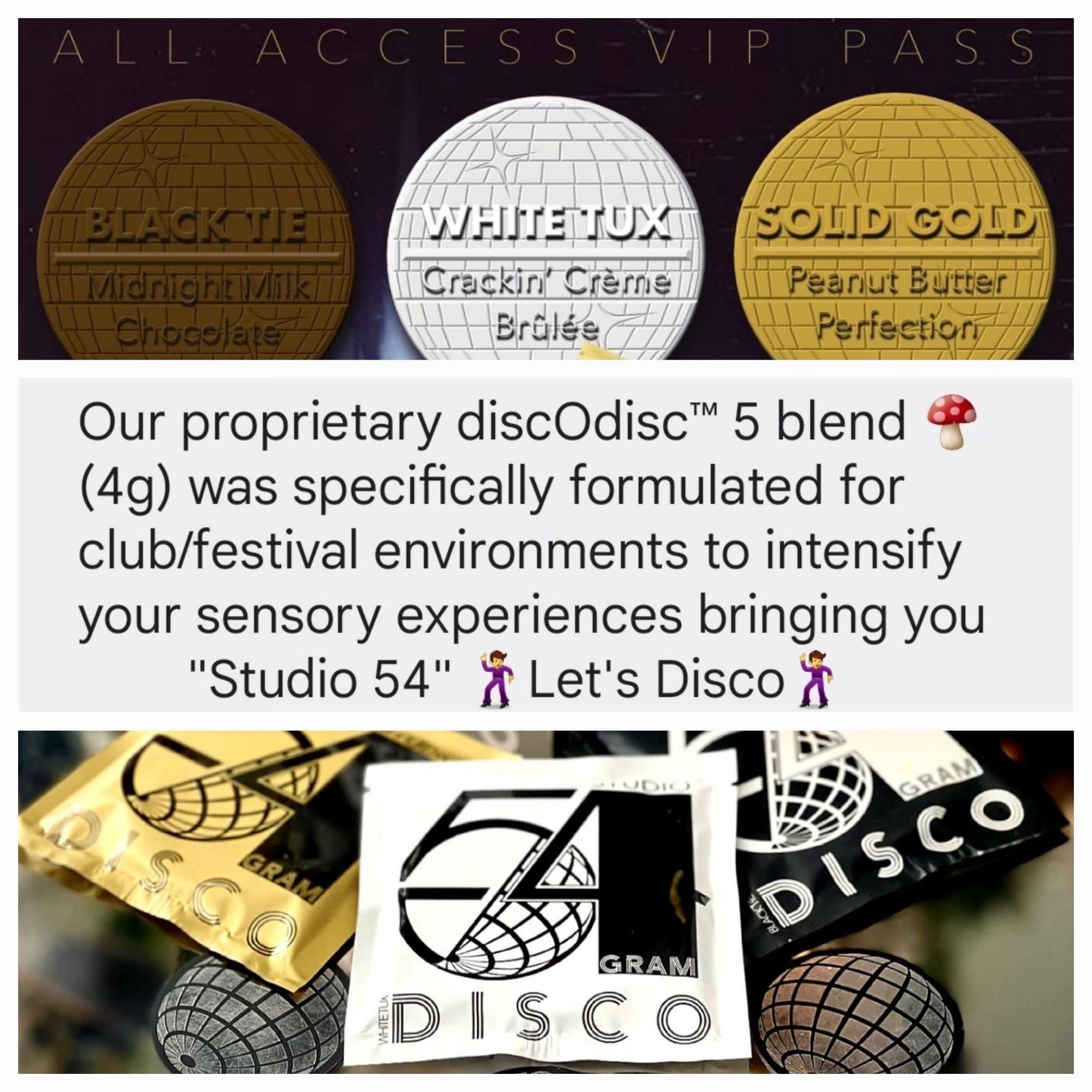 Studio 54 discOdisc - Black Tie Milk Chocolate 4G