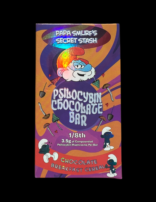 Papa Smurf's Secret Stash Shroom Bar - Chocolate Breakfest Cereal 3.5G